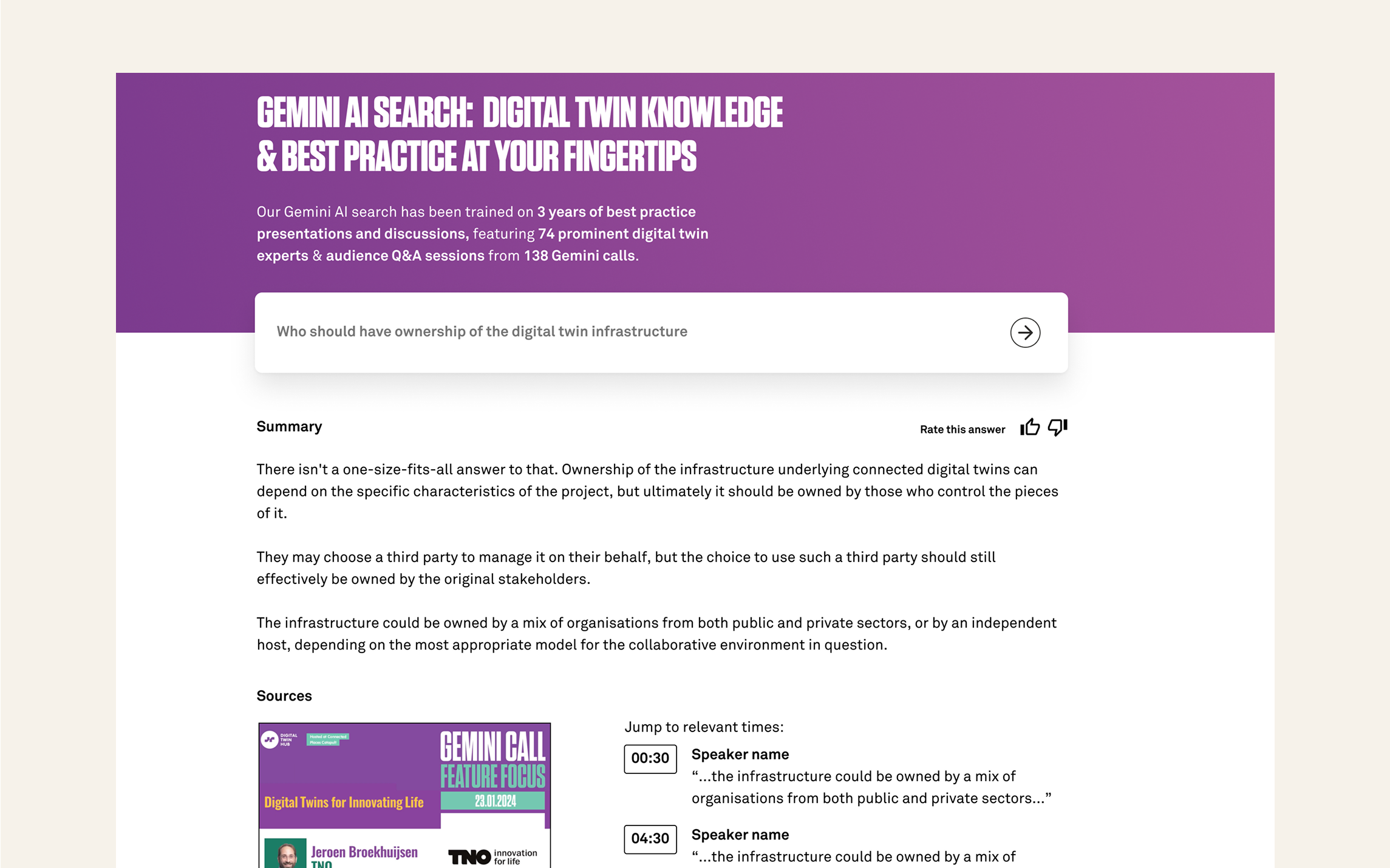 Unlocking three years of expert Digital Twin insights with AI-powered search